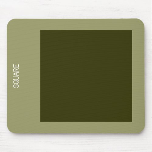 Square _ Dk Olive and Khaki Mouse Pad