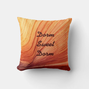 Square Dorm Sweet Dorm and Name Throw Pillow