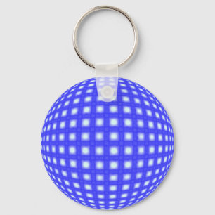 Square Dot Globe Keychain