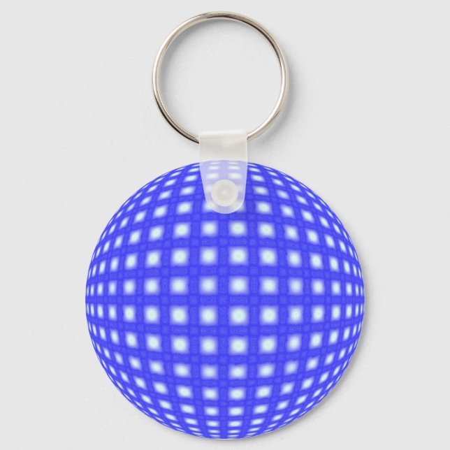 Square Dot Globe Keychain (Front)