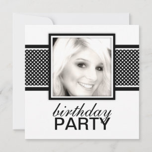 Square Dots Birthday Party Invitations