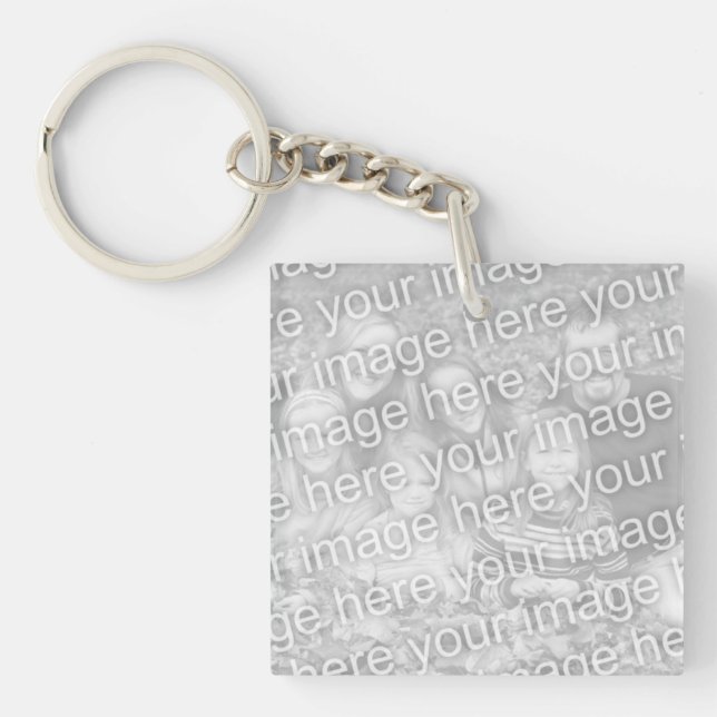 Square double sided photo keychain | two pictures (Front)