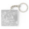 Square double sided photo keychain | two pictures