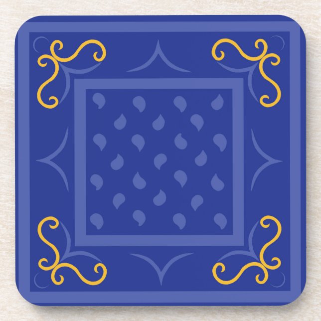 Square Drops Beverage Coaster (Front)