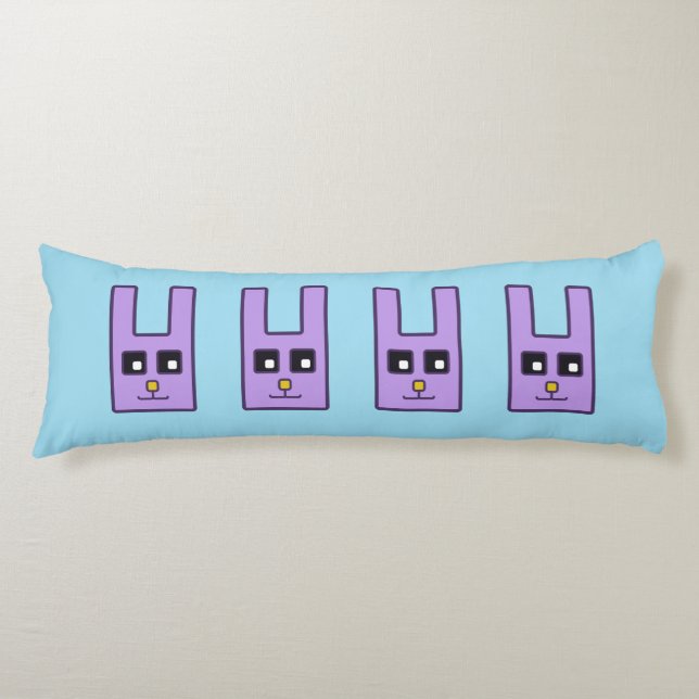 Square Easter Bunny Body Pillow (Front)