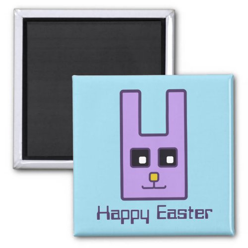 Square Easter Bunny Magnet