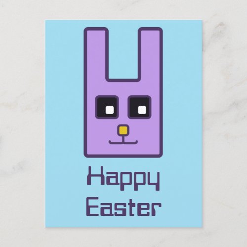 Square Easter Bunny Postcard