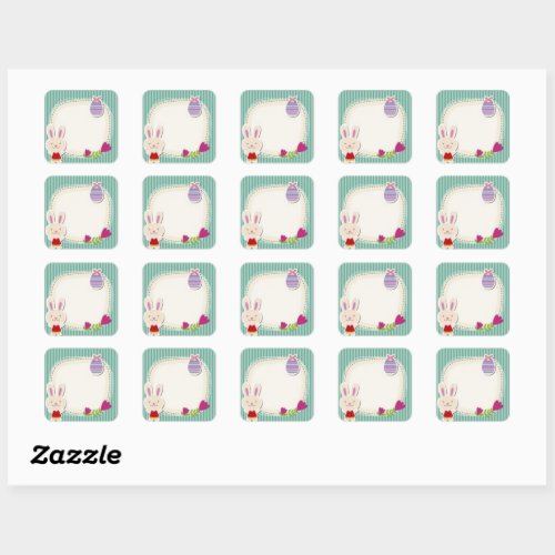 Square Easter Stickers