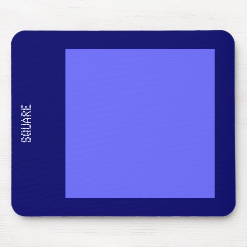 Square _ Electric Blue and Deep Navy Mouse Pad