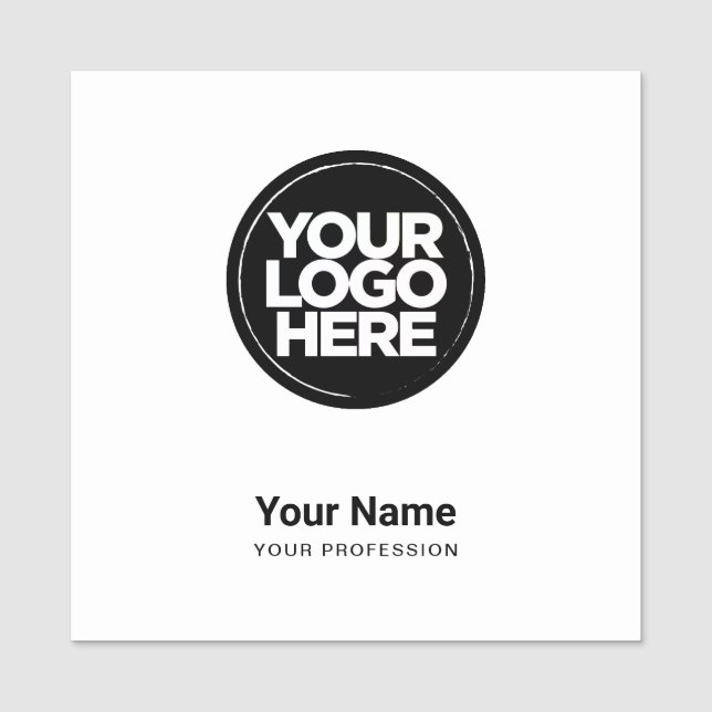 Square Employee Pin Name Tag or Magnetic with Logo (Front)