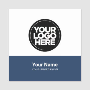 Square Employee Pin Name Tag or Magnetic with Logo