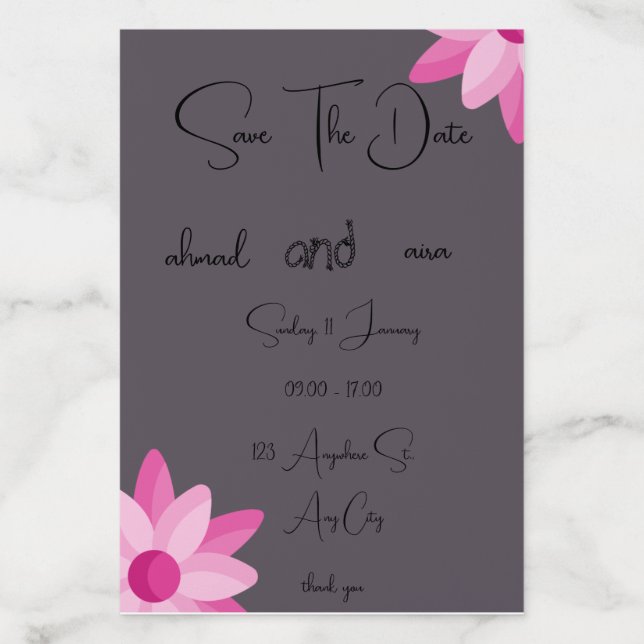 Square Envelope Liner - Elegant Custom Designs -  (Design)