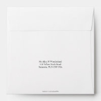 Square Envelope White Return Address