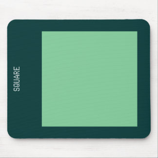 Square - Faded Green and Dk Green Mouse Pad