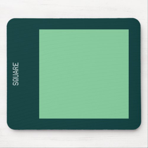 Square _ Faded Green and Dk Green Mouse Pad
