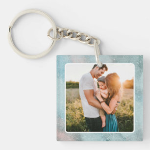 Square Family Photo Mother's Day Gift Keychain