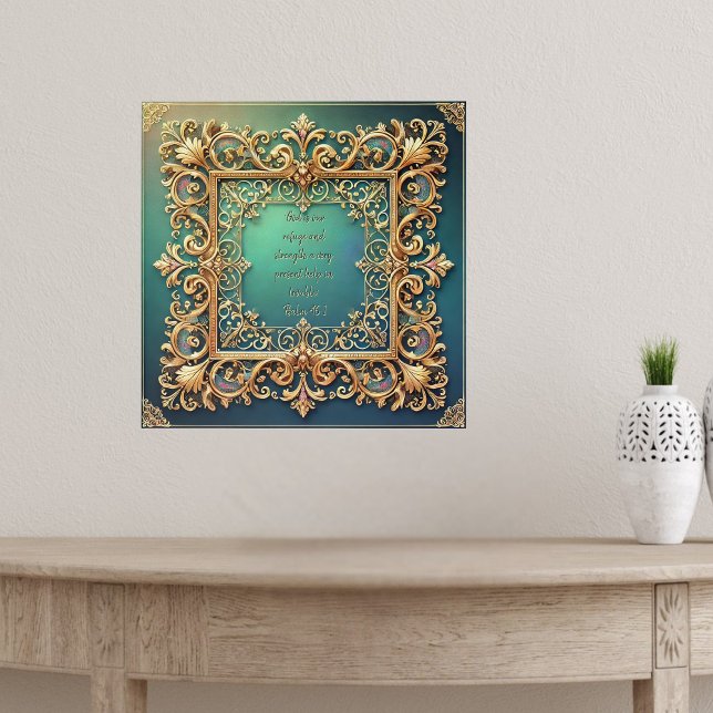 Square Fillagree Frame Customizable Bible Verse Poster (Creator Uploaded)