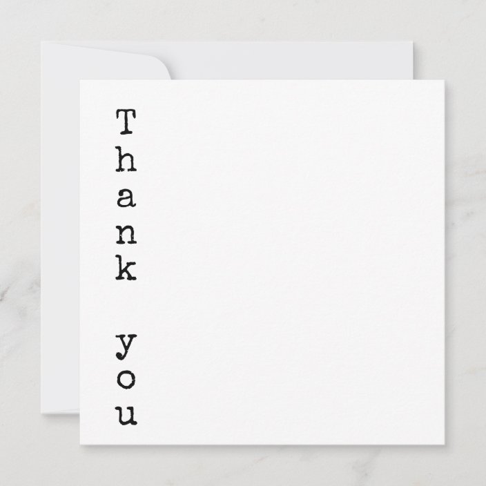 Square Flat Thank You Card | Zazzle.com