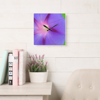 Square Floral  Square Wall Clock