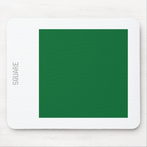Square _ Forest Green and White Mouse Pad