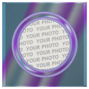 Square Frame contour II + your photo Fabric