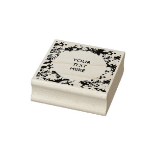 Square Frame Flower Power I + your ideas Rubber Stamp