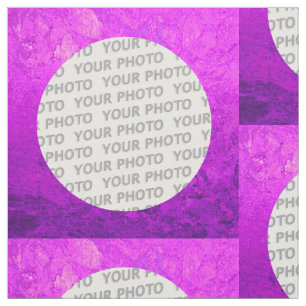 Square Frame splatter VII + your photo Fabric