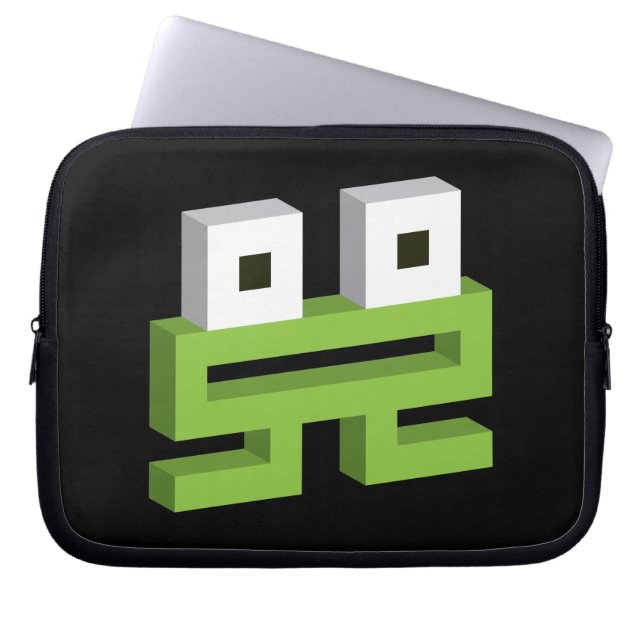 Square frog laptop sleeve (Front)