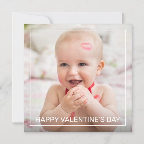 Square Full Photo Custom Valentines Day Holiday Card