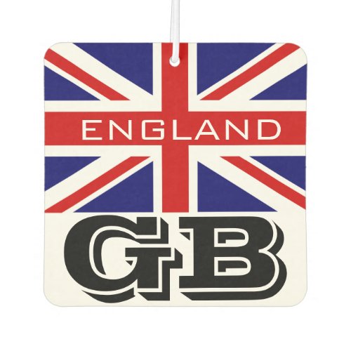 Square GB British Union jack flag car Air Freshener