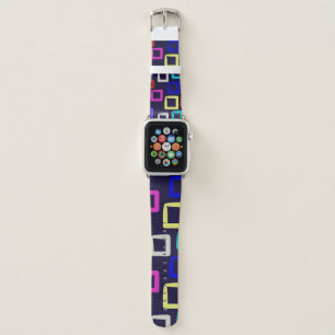 Square geometric painting, seamless design graphic apple watch band