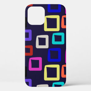 Square geometric painting, seamless design graphic iPhone 12 case
