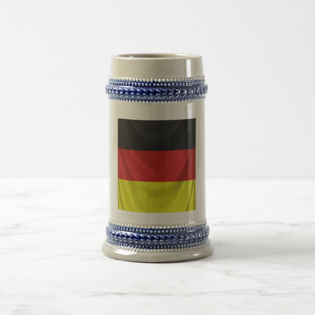 square german flag draped beer stein (Center)