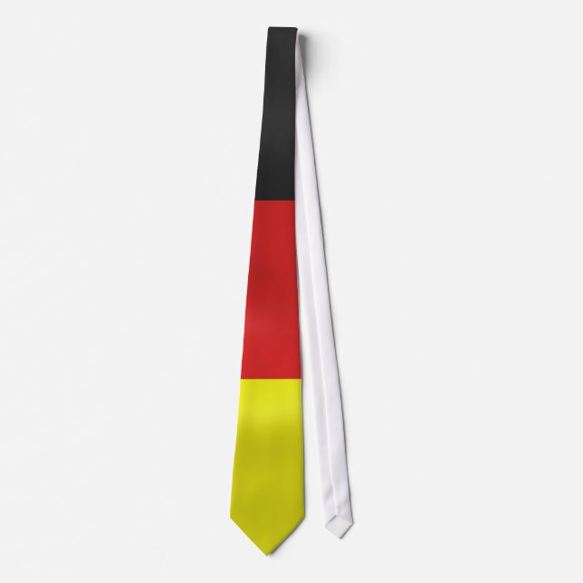 square german flag draped neck tie (Front)