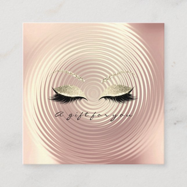 Square Gift Certificate Small Glitter Lash Makeup (Front)
