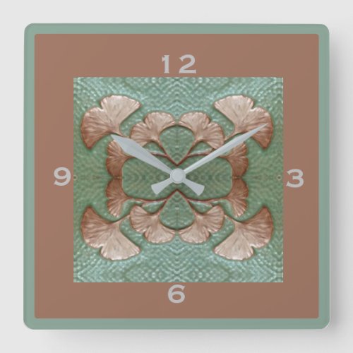  Square Gingko Wall clock