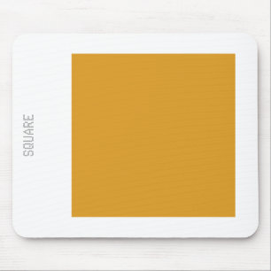 Square - Gold Color and White Mouse Pad