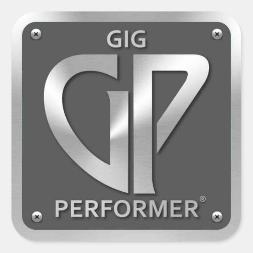 Square GP Sticker With Silver Logo