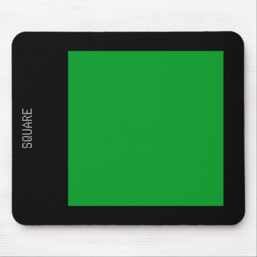 Square _ Grass Green and Black Mouse Pad