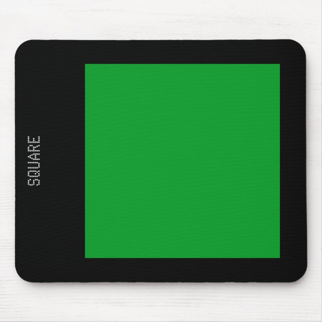 Square - Grass Green and Black Mouse Pad (Front)