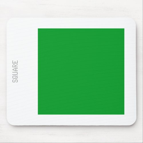 Square _ Grass Green and White Mouse Pad