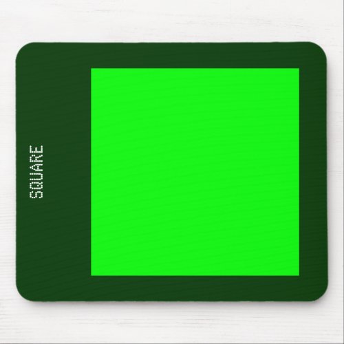 Square _ Green and Dk Green Mouse Pad