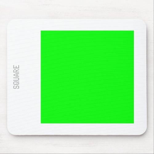 Square _ Green and White Mouse Pad