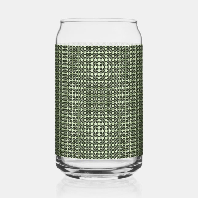 square green texture tile classic fashion gift coo can glass (Front)