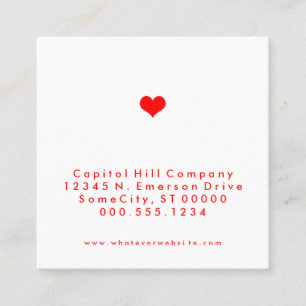 square heart appointment reminder card