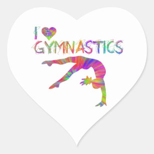 Gymnast, Gymnastics - Gymnastics girl and heart Socks by