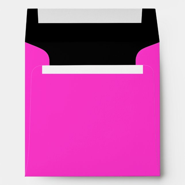 Square Hot Pink and Black Color Combo Envelopes (Back (Bottom))