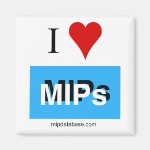 Square I love MIPs magnet mipdatabase logo