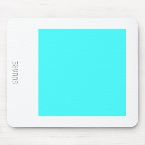 Square _ Ice Blue and White Mouse Pad