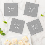 Square Images Template Coaster Set at Zazzle